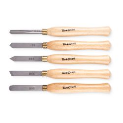 Chisel Set Wood Turning 300mm Hss 5 Piece Wood Case