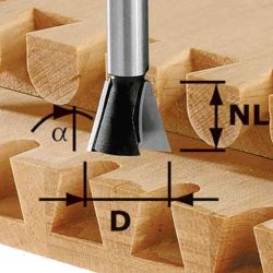 Dovetail Cutter Hw Vs600 D14,3x16x8 Z2