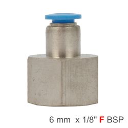 Pu Hose Fitting Straight Stud 6mm-1/8 F