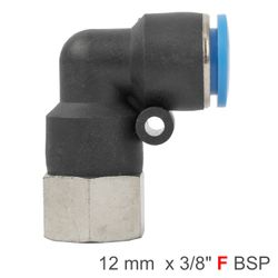 Pu Hose Fitting Elbow 12mm-3/8 F