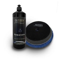 GLISSEN Generate Medium Cut Compound 1kg + Nitro High Cut Wool Foam Applicator 150mm/6'