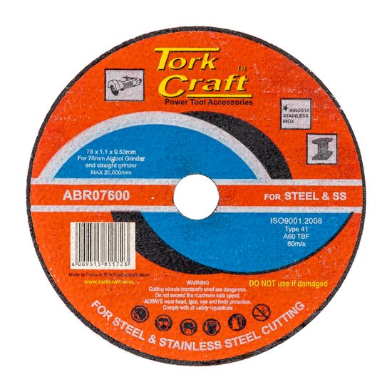 Abrasive Cutting Wheel For Steel 76 X 1.1 X 9.53