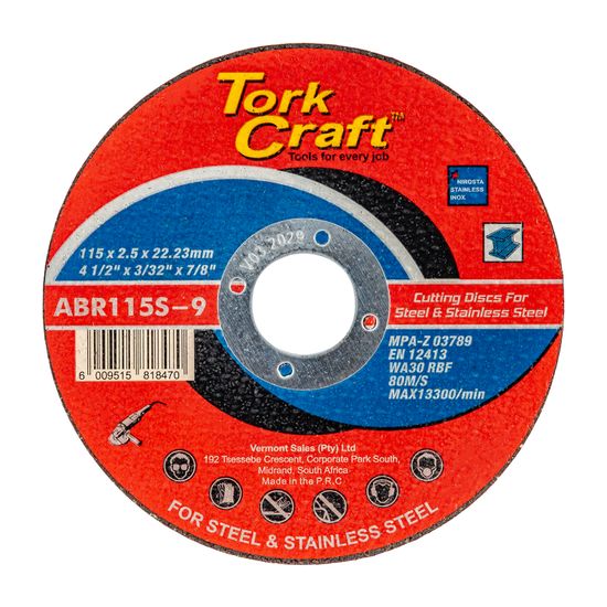 Cutting Disc Metal & Ss 115 X 2.5 X 22.22mm