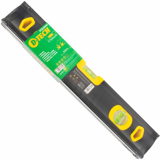 Spirit Level Beam 400mm X 1.6mm 3 X Vial 0.5mm Accur. Alum.