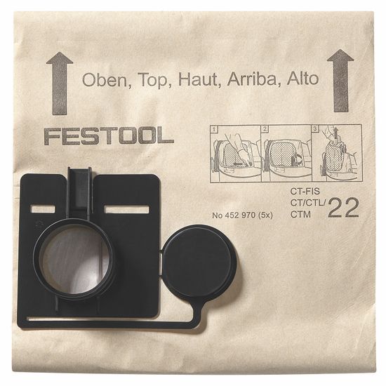 FESTOOL FIS-CT 22/20 Filter Bags for CT 22 Dust Extractor 20 Piece