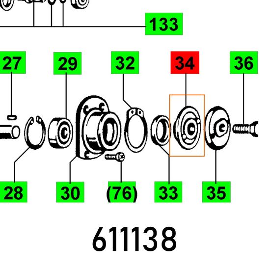 Flange Axp-132 E Vollst.