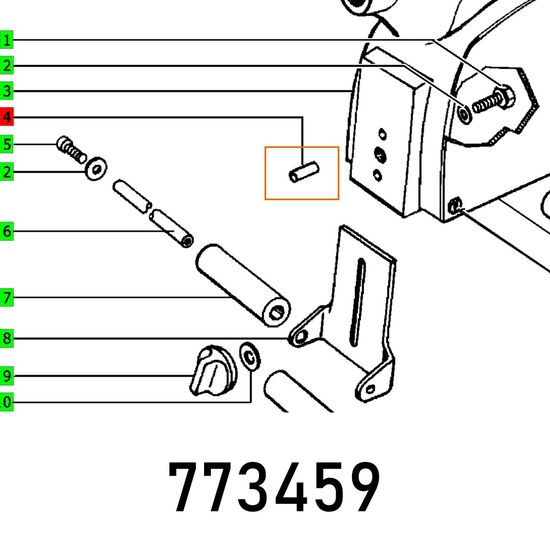 Pin Countersunk Din 1472-6x10-st