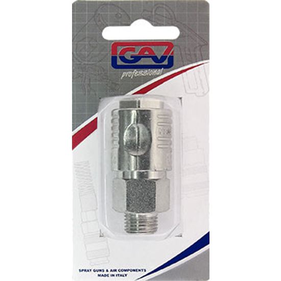 Quick Coupler 1/4"m Packaged Euroline