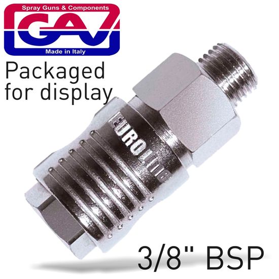 Quick Coupler 3/8"m Packaged Euroline