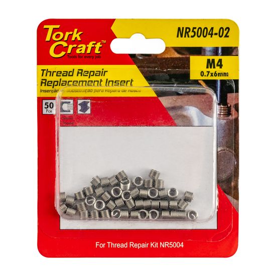 Thread Repair Kit M4 X 0.7 X1.5d Repl. Inserts For Nr5004