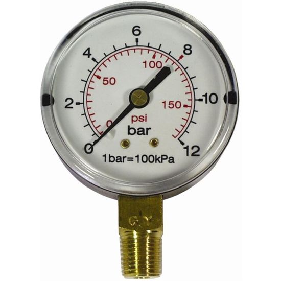 Press. Gauge 63mm 1/4" Bot. Fit 0-16bar 0-1600kpa
