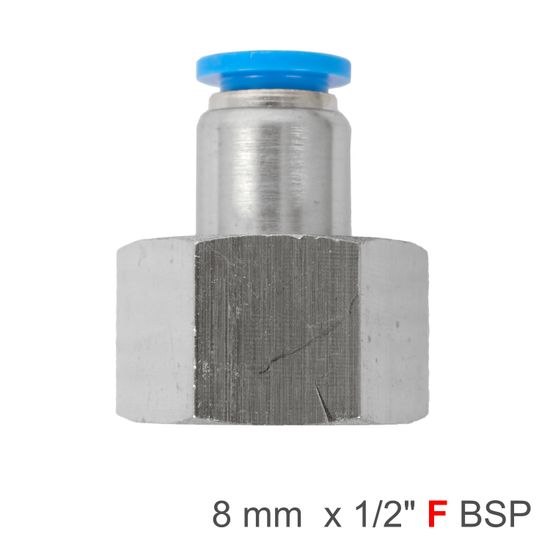 Pu Hose Fitting Straight Stud 8mm-1/2 F
