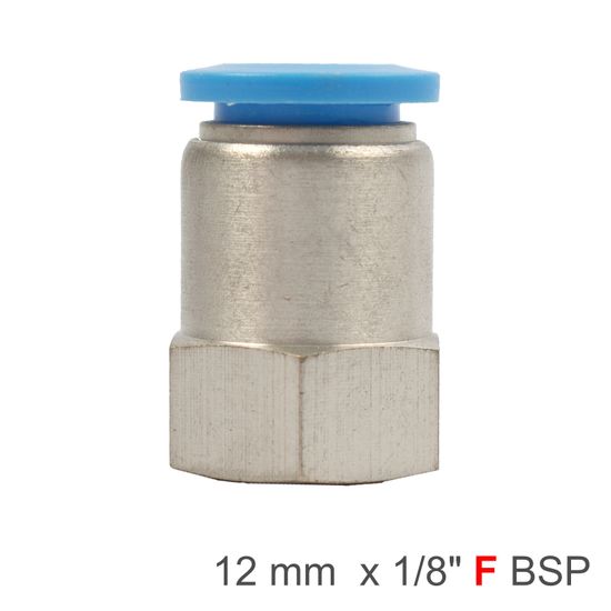 Pu Hose Fitting Straight Stud 12mm-1/8 F