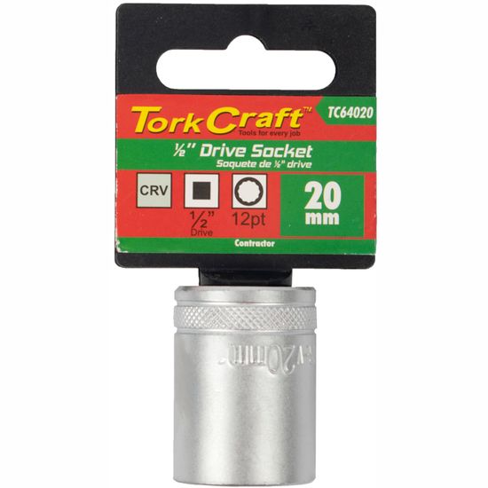 Socket 20mm X 27.8mm 1/2" Drive Crv 12 Point