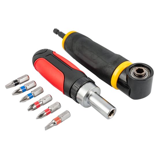 Angle Drive 1/4" Mf W/ratchet Driver 6pc Bits