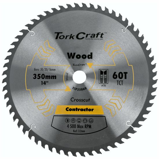 Blade Contractor 350 X 60t 30 Circular Saw Tct