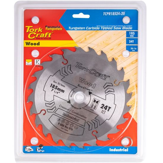 Blade Tct 185 X 24t 20/16 Atb Positive Profesional Industrial