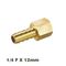 Hose Tail Connector Brass 1/4f X 12mm