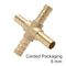 4 Way Hose Connector 8mm 1pce Blister