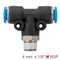 Pu Hose Fitting Tee 4mm-1/8 M