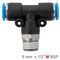 Pu Hose Fitting Tee 6mm-1/2 M