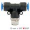 Pu Hose Fitting Tee 10mm-3/8 M