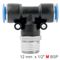 Pu Hose Fitting Tee 12mm-1/2 M