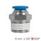 Pu Hose Fitting Straight Stud 8mm-3/8 M