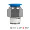 Pu Hose Fitting Straight Stud 12mm-3/8 M