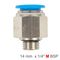 Pu Fitting Str. Stud W/o-ring 14mm-1/4