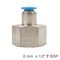 Pu Hose Fitting Straight Stud 6mm-1/2 F