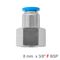 Pu Hose Fitting Straight Stud 8mm-3/8 F