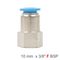 Pu Hose Fitting Straight Stud 10mm-3/8 F