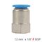Pu Hose Fitting Straight Stud 12mm-1/8 F