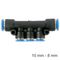 Pu Hose Fitting Manifold 10mm-8mm