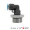 Elbow W/o-ring 6mm-1/2 M Pu Hose Fitting