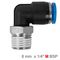 Elbow 8mm-1/4 M Pu Hose Fitting