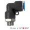Pu Hose Fitting Elbow W/o-ring 10mm-1/4 M