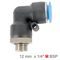 Elbow W/o-ring 12mm-1/4 M Pu Hose Fitting