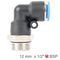 Elbow W/o-ring 12mm-1/2 M Pu Hose Fitting
