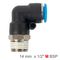 Elbow 14mm-1/2 M Pu Hose Fitting