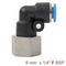 Pu Hose Fitting Elbow 6mm-1/4 F