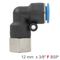 Pu Hose Fitting Elbow 12mm-3/8 F