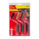 Soft Grip Wide Brush Set Brass Stainless Nylon In Blister Tcw