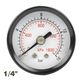 Press. Gauge 40mm 1/4" Rear Fit 0-16bar 0-1600kpa