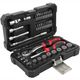 Socket & Ratchet Drive Set 40pc 1/4" Crv 12 Point 4 4.5 5 5.5 6-14mm