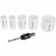Hole Saw Set 6pce Bi-metal (22/25/32/35/51mm & 3/8 Hex Mandrel)