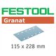 FESTOOL Granat STF 115x228 P180 Abrasive Sheets 100 Pack